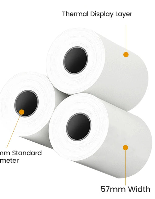 Load image into Gallery viewer, Olaf 57MM Rolls Mini Printer Thermal Paper Label Sticker Self-Adhesive Printing Paper for Mini Printer Kids Instant Print Camera
