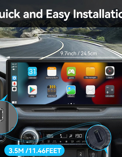Load image into Gallery viewer, Universal Portable Carplay for Car Screen, Wireless Carplay Screen Wireless Car Stereo with Carplay Android Auto, Car Touchscree
