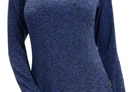 Women Fleece Thermal Long Sleeve Running Shirt Workout Tops Moisture Wicking Athletic Shirts with Thumb Holes