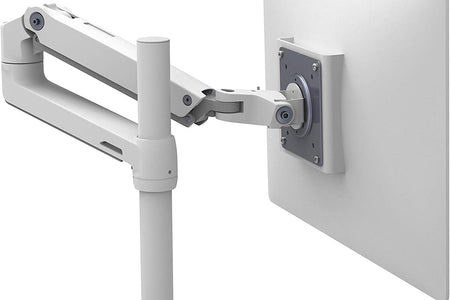– LX Monitor Arm, Single Monitor Desk Mount – Fits Flat Curved Ultrawide Computer Monitors up to 34 Inches, 7 to 25 Lbs, VESA 75X75Mm or 100X100Mm – Tall Pole, White
